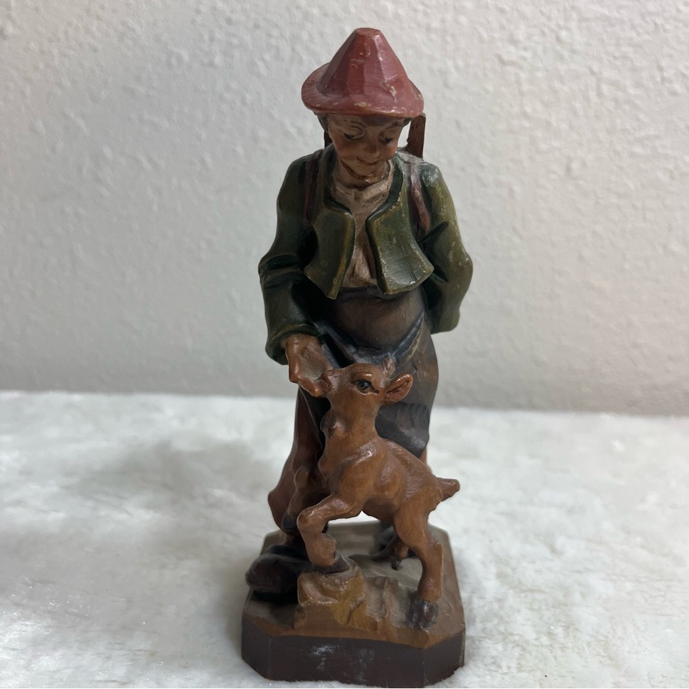 Germany Oberammergau “Boy Feeding Deer” Statue